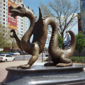 High quality 2014 bronze chinese antique dragon sculpture for sale